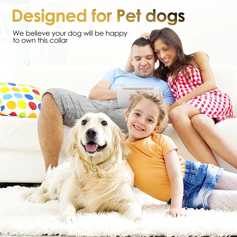 Stainless Steel Chain Collar For Dogs Cuban Link Design