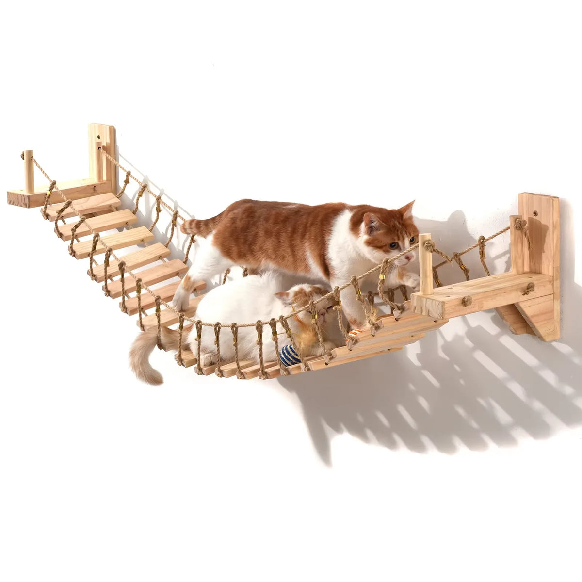 CWV Wall Mounted Cat Rope Bridge with Sisal for Climbing