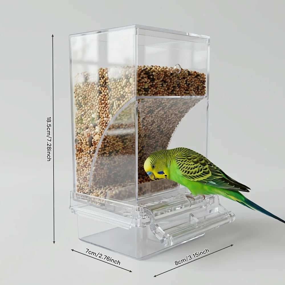 No Mess Automatic Bird Feeder With Clear Acrylic Seed Dispenser