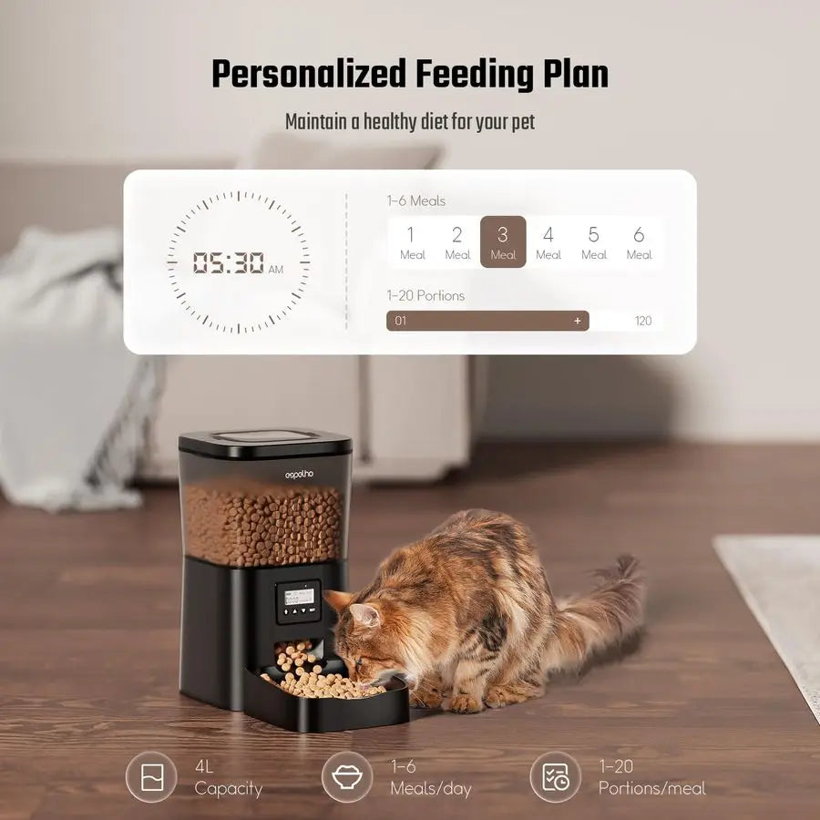 Automatic Cat Feeder Timed Dispenser for Cats and Small Dogs