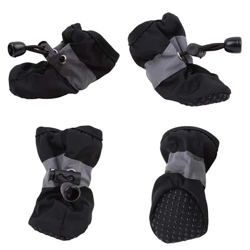 Dog Boots Waterproof Nonslip Reflective Strips for Small Medium Dogs