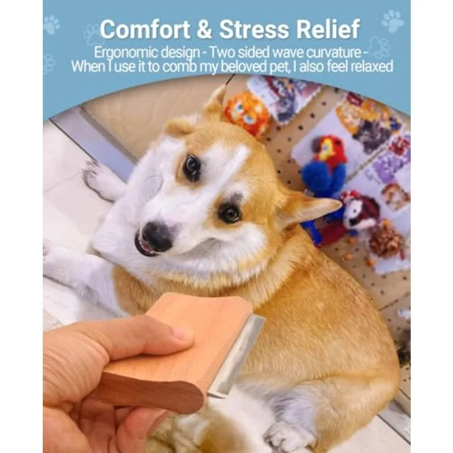 Deshedding Dog Brush for Pet Grooming and Daily Care