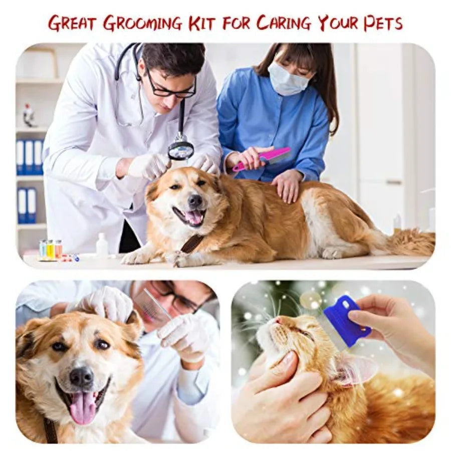 Small Dogs Grooming Comb Kit 2 In 1 TearStain Remover