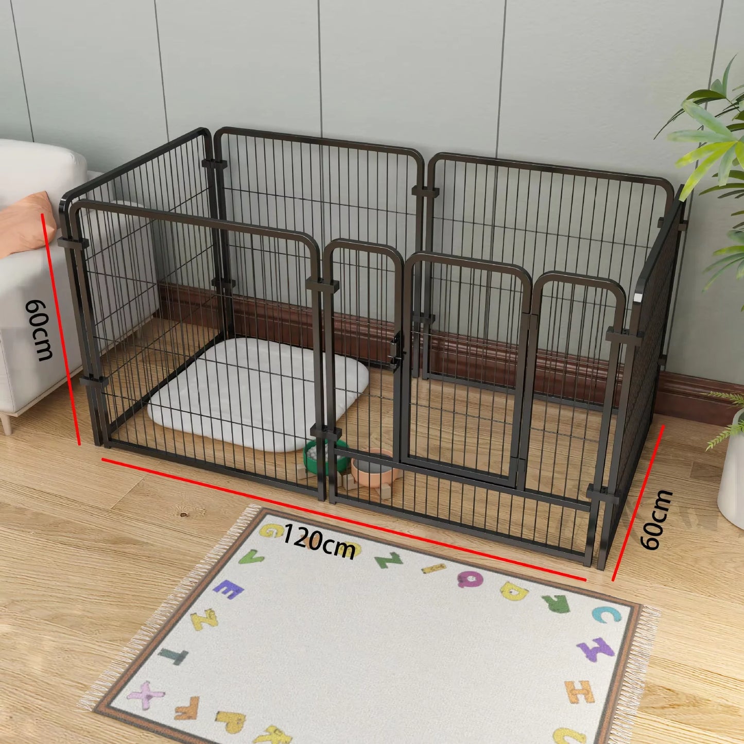 Foldable Stainless Steel Dog Fence Playpen For Pets
