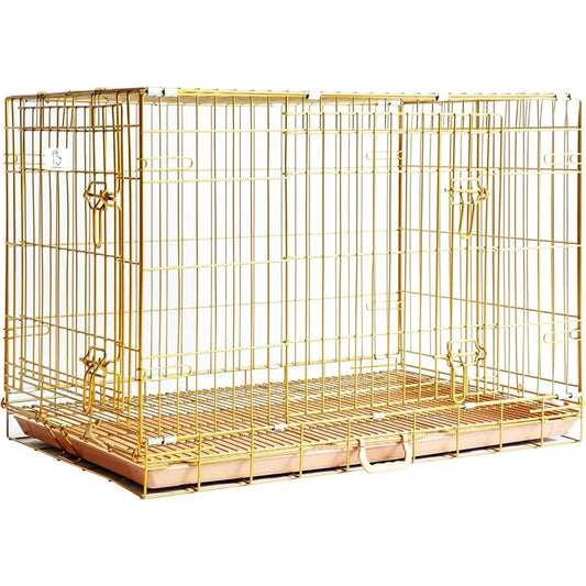 DAFIFY Portable Folding Dog Crate Kennel With Removable Floor Grid