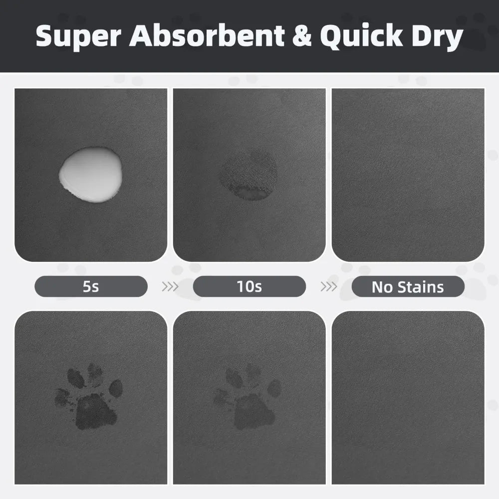 Super Absorbent Pet Feeding Mat Quick Dry No Stains