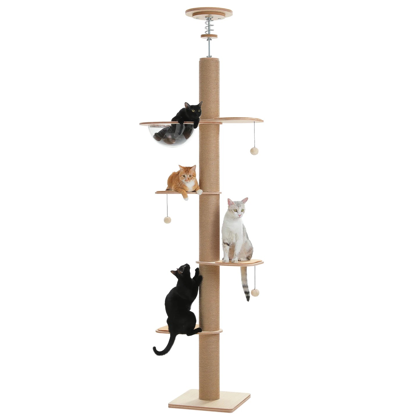 PAWZ Road Adjustable Wooden Cat Tree For Indoor Cats