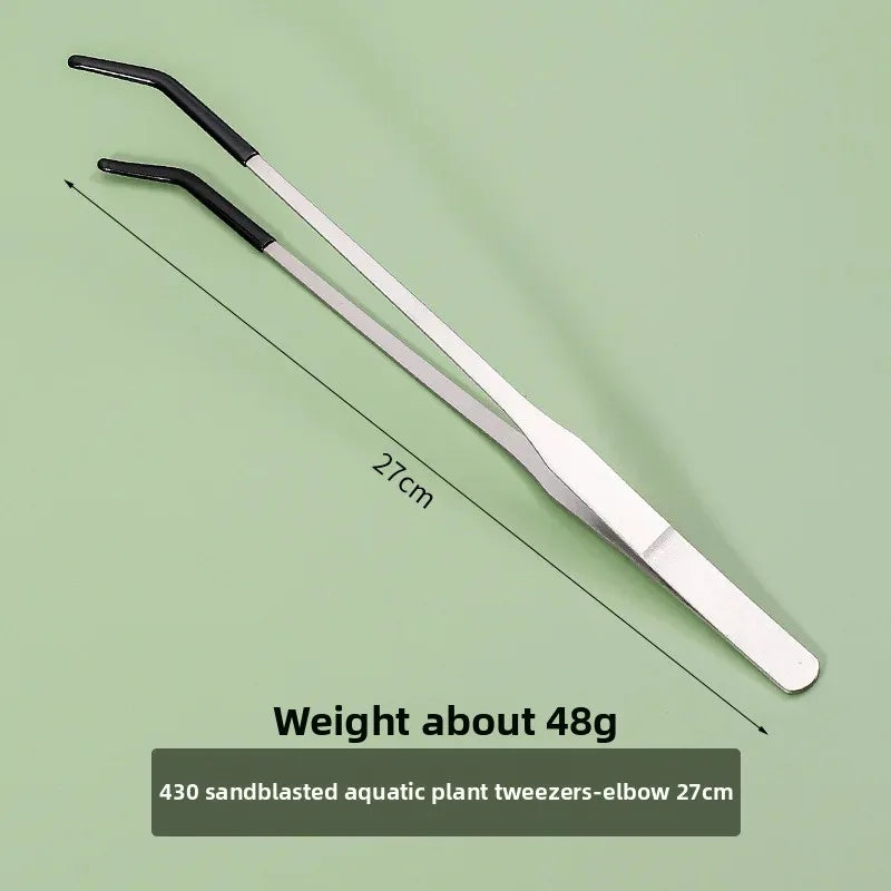 Stainless Steel Bent Tip Tweezers For Crafts And Reptile Handling