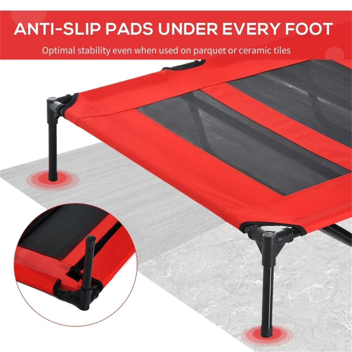 Moisture Proof Dog Bed With Breathable Mesh Fabric And Durable Steel Frame