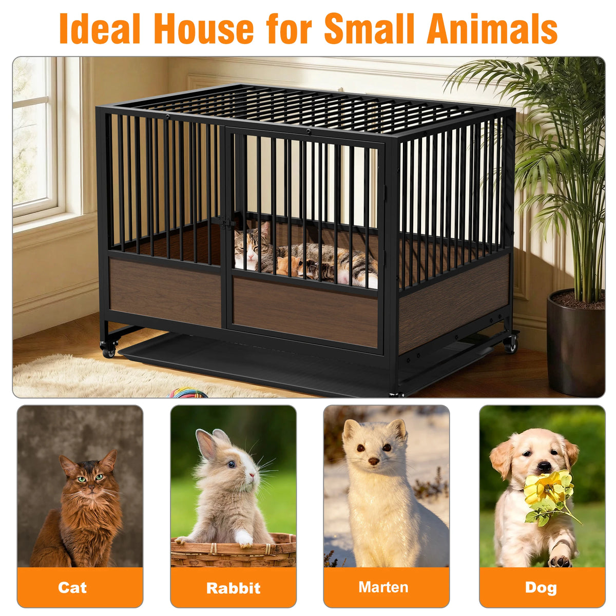Heavy Duty Metal Cat Cage Playpen for Cats and Dogs