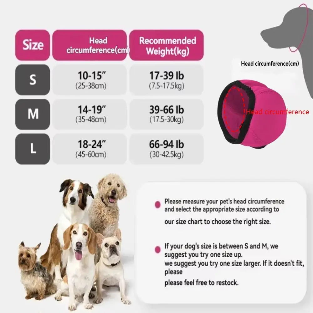 Dog Ear Covers Adjustable Noise Reduction Earmuffs Hearing Protection