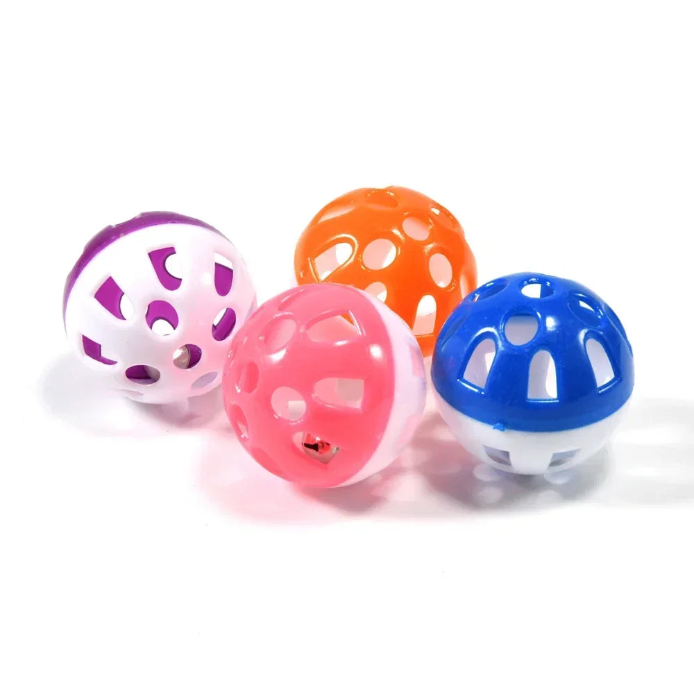 Colorful Hollow Rolling Bell Ball Bird Toy For Parrots