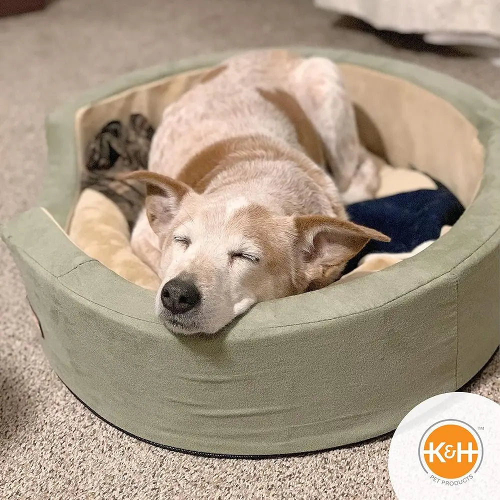 Heated Dog Bed Indoor Calming Cuddler With Removable Cover