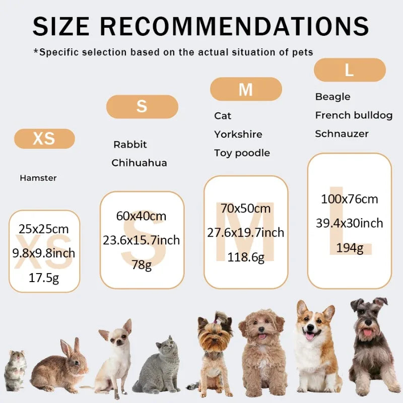 Soft Fluffy Flannel Pet Blanket for Dogs Paw Print