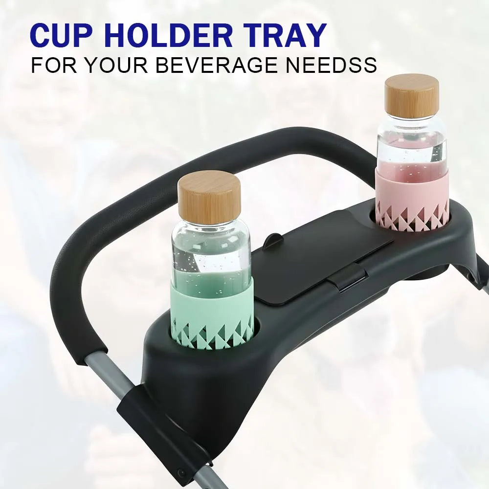 Portable 4 Wheel Pet Stroller Folding Waterproof Travel Carrier