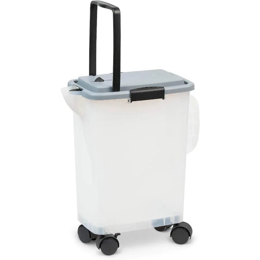 Portable Pet Storage Bin With Wheels For Easy Mobility