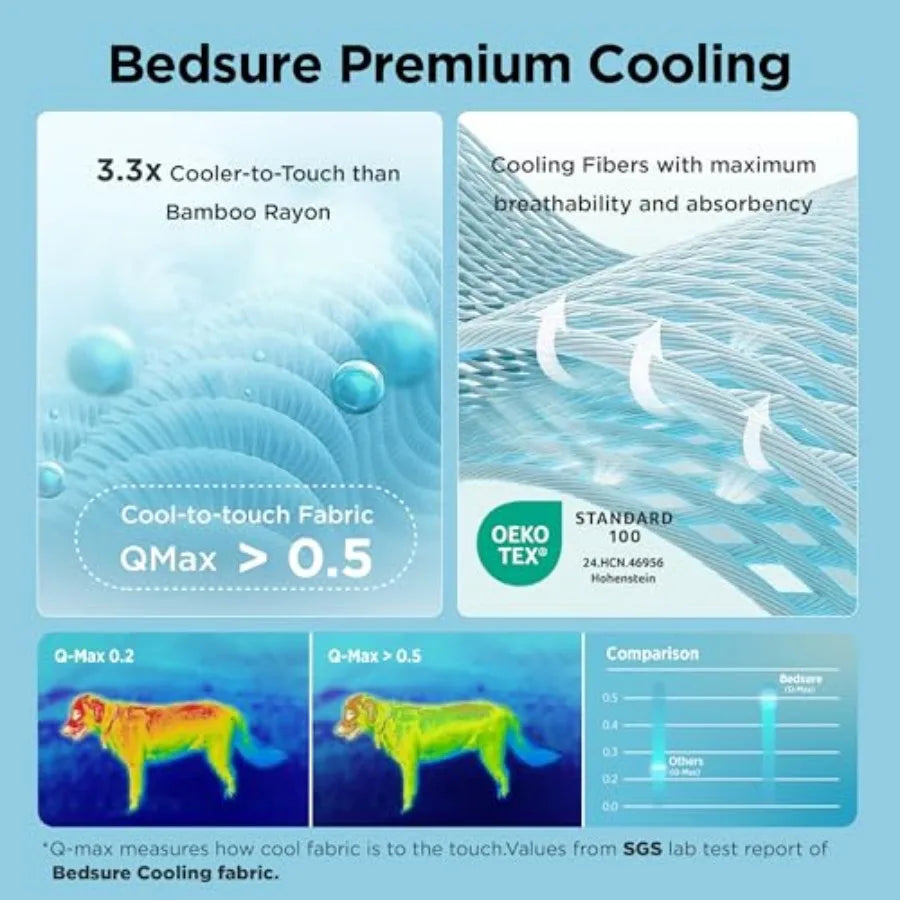 Premium Breathable Self Cooling Pet Throw Blanket For Dogs