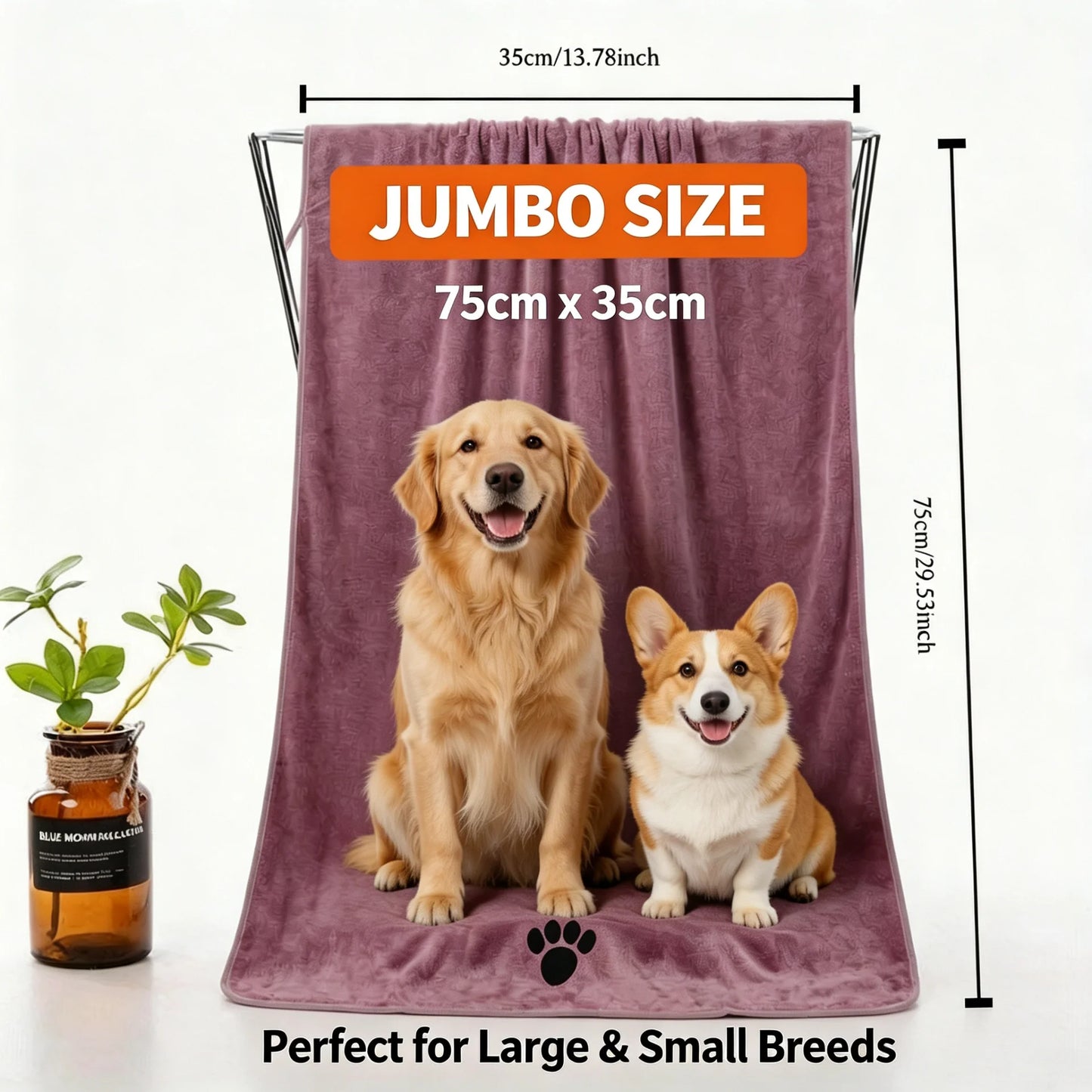 Pet Bath Towel Microfiber Quick Dry Super Absorbent
