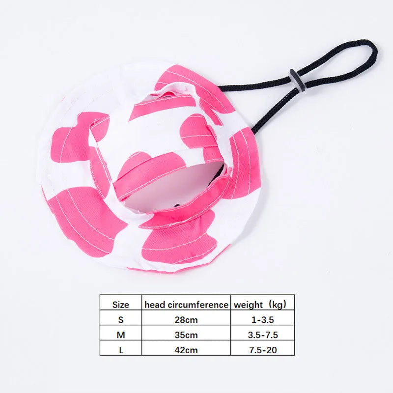 Adjustable Dog And Cat Baseball Sun Hat With Ear Holes