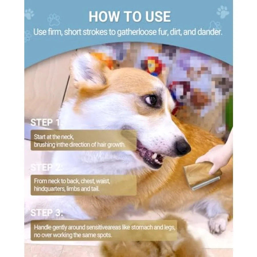 Deshedding Dog Brush for Pet Grooming and Daily Care