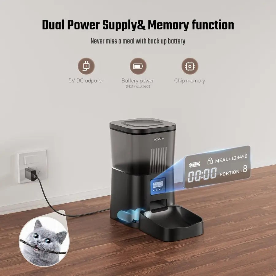 Automatic Cat Feeder Timed Dispenser for Cats and Small Dogs