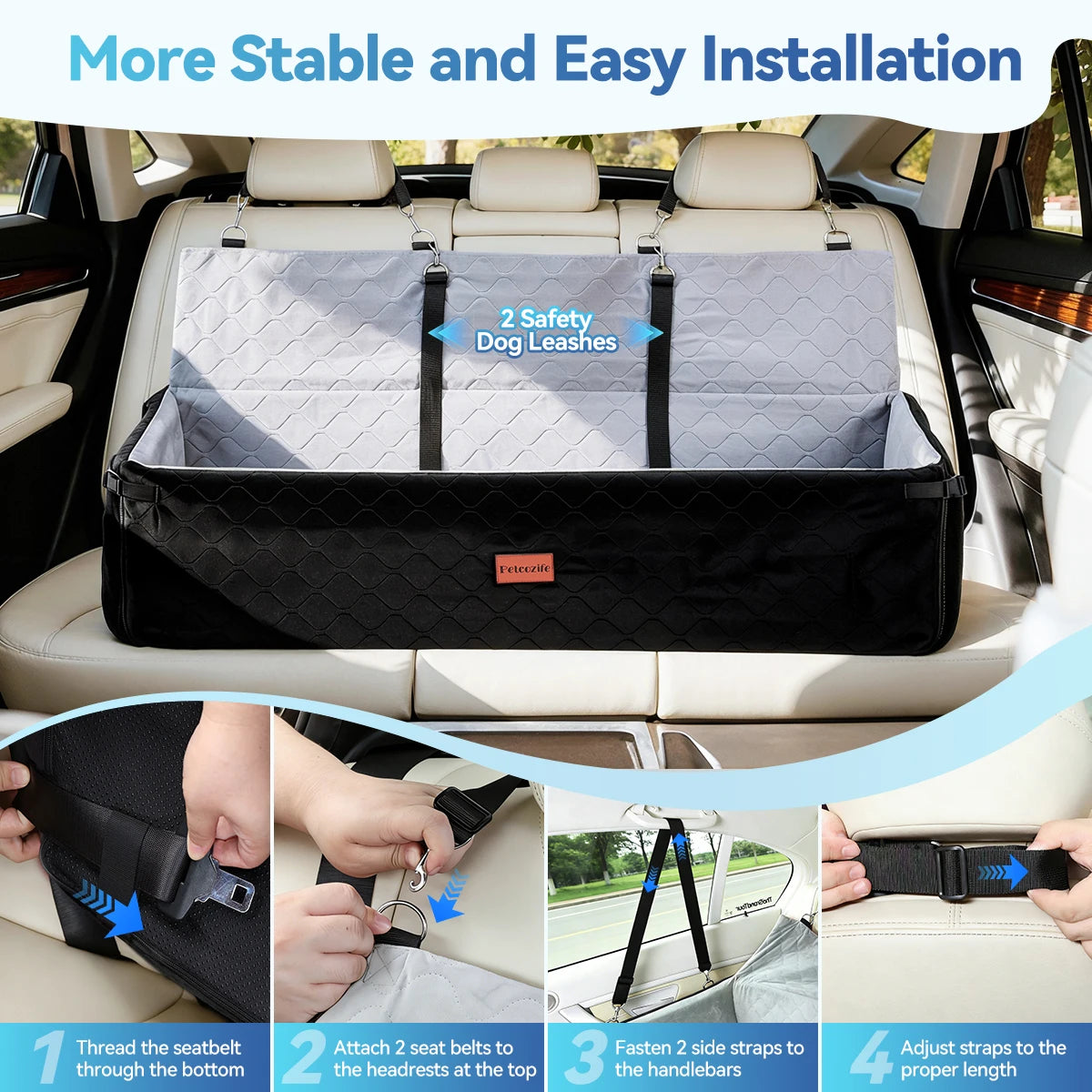 Domipet Comfortable Dog Car Seat With Adjustable Strap