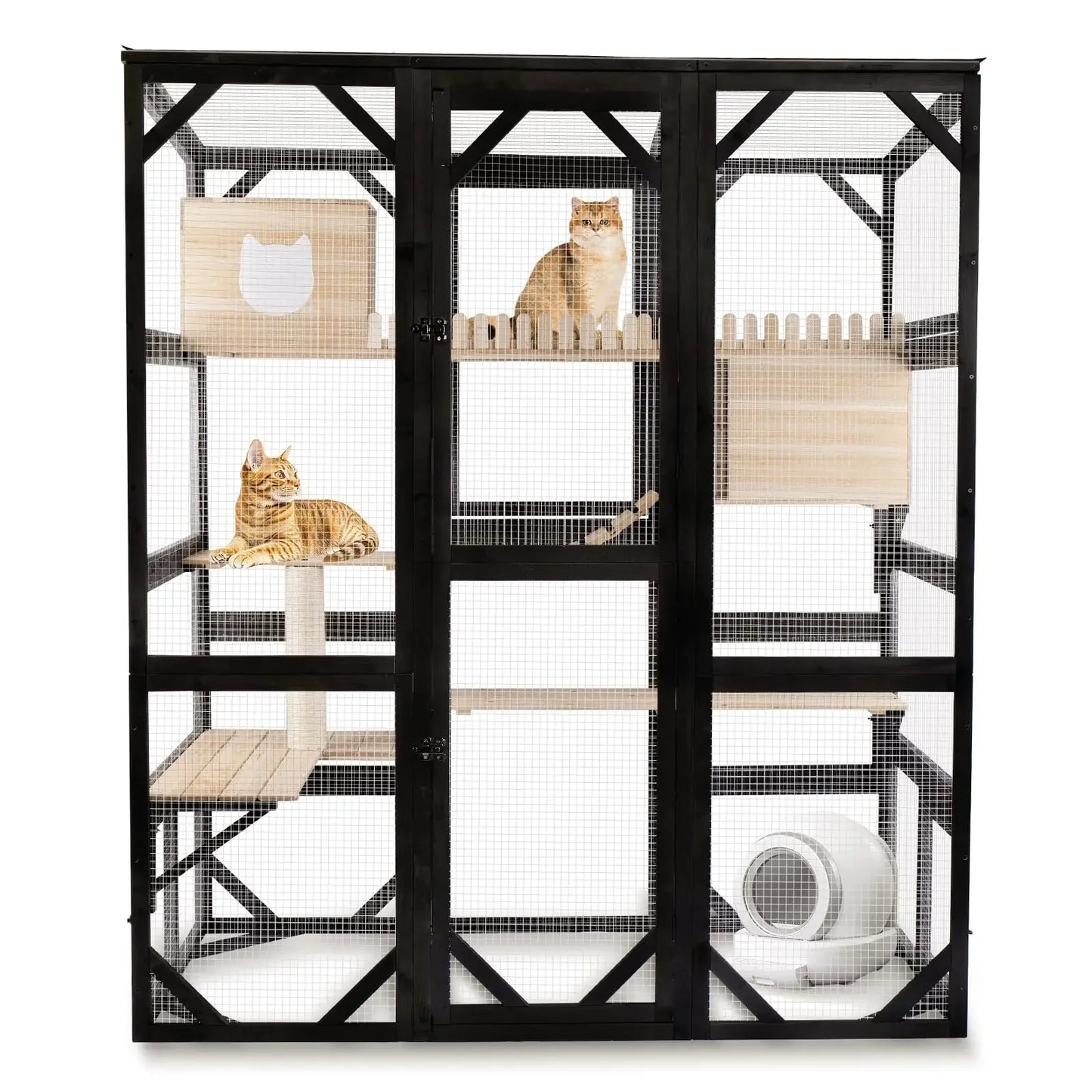 FunXplore Outdoor Cat Catio Walk In Enclosure For Multiple Cats
