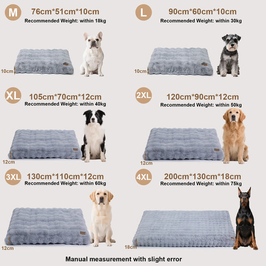 Borwart Ultra Plush Washable Dog Bed With Removable Cover