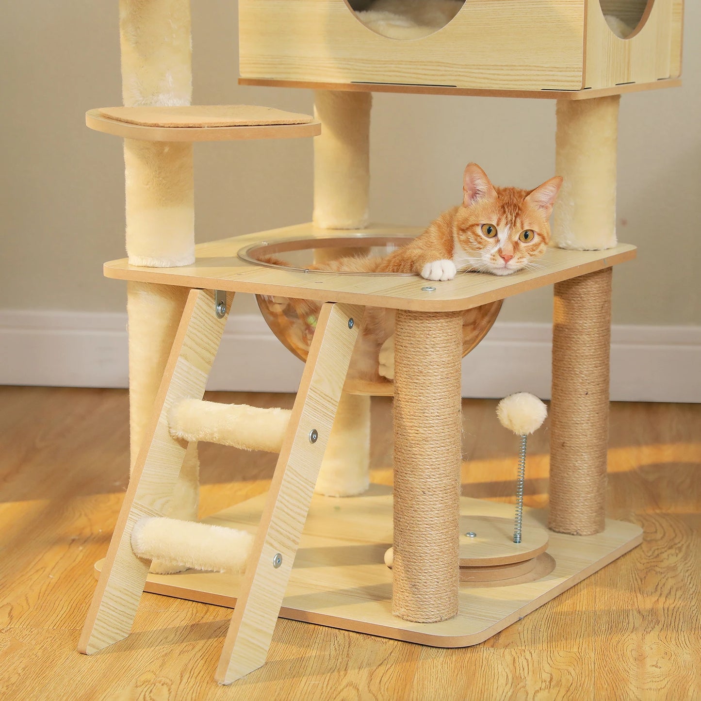 PAWZ Ro Multi-Level Cat Tree With Scratching Posts And Condo