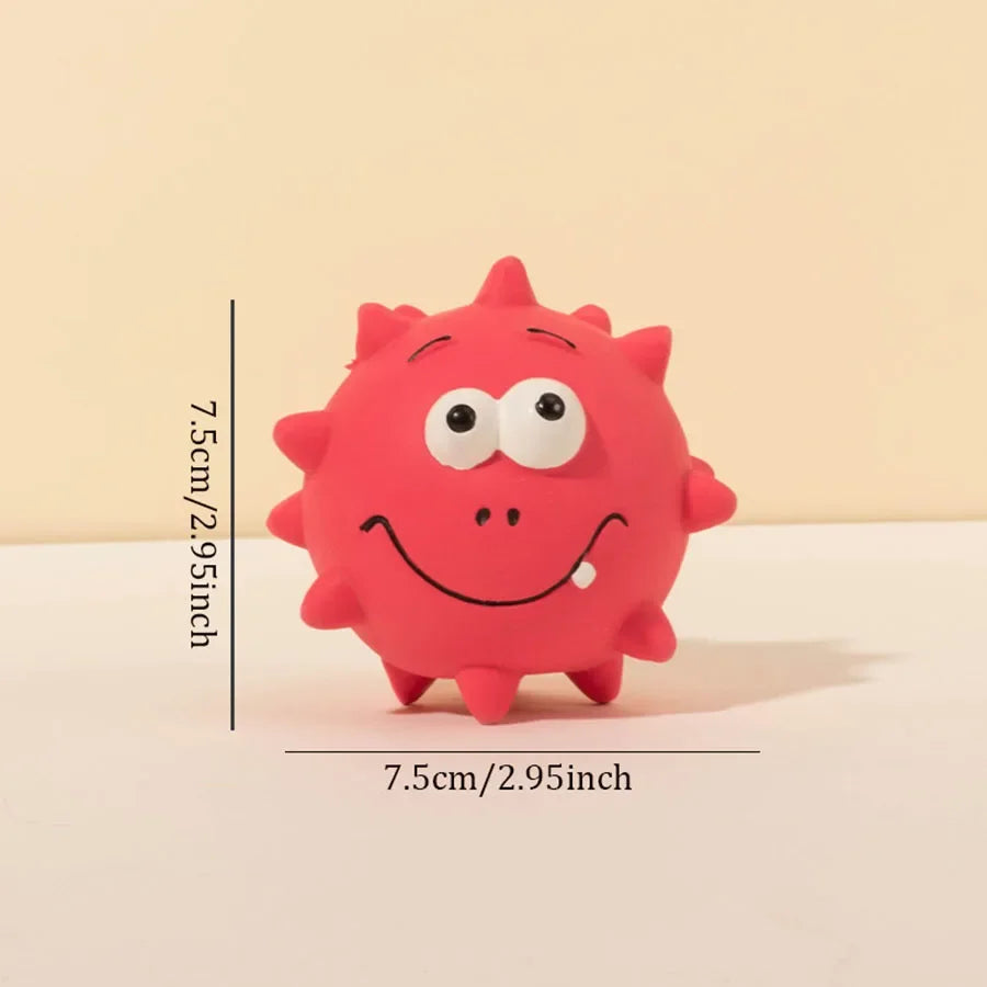 Squeaky Dog Chew Toy Interactive Bite Resistant Rubber