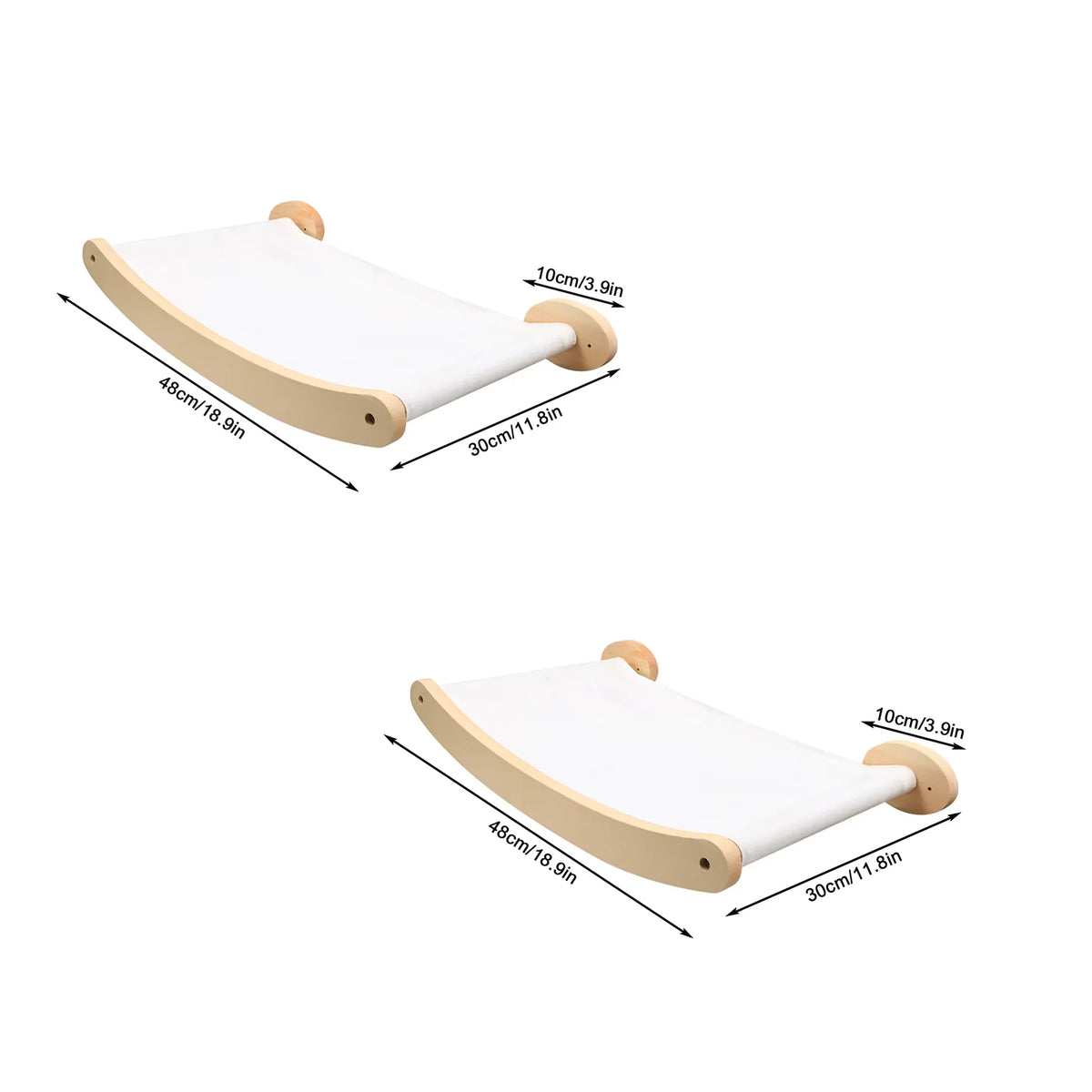 CWV Wall Mounted Cat Hammock And Sisal Rope Climbing Shelf