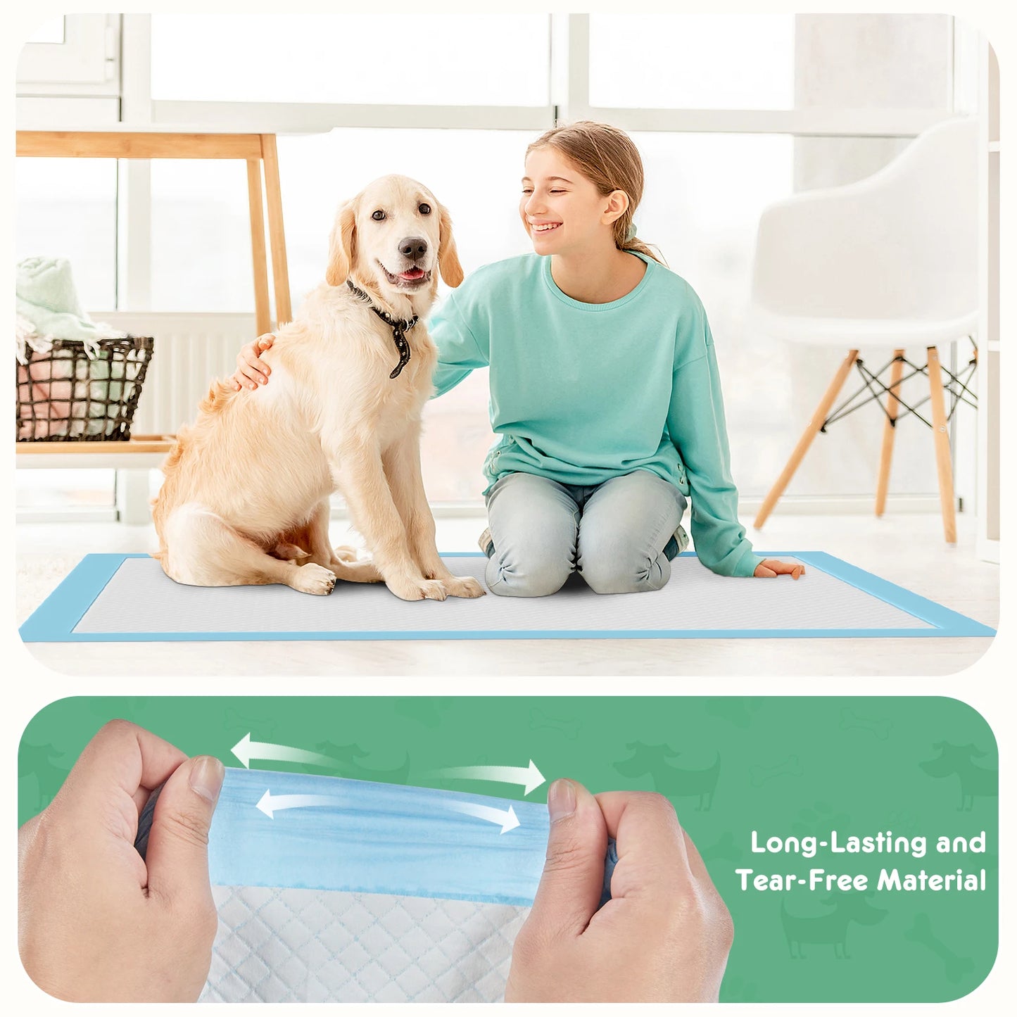 NONEDog Litter Disposable Underpads For Pets Quick Dry Leakproof