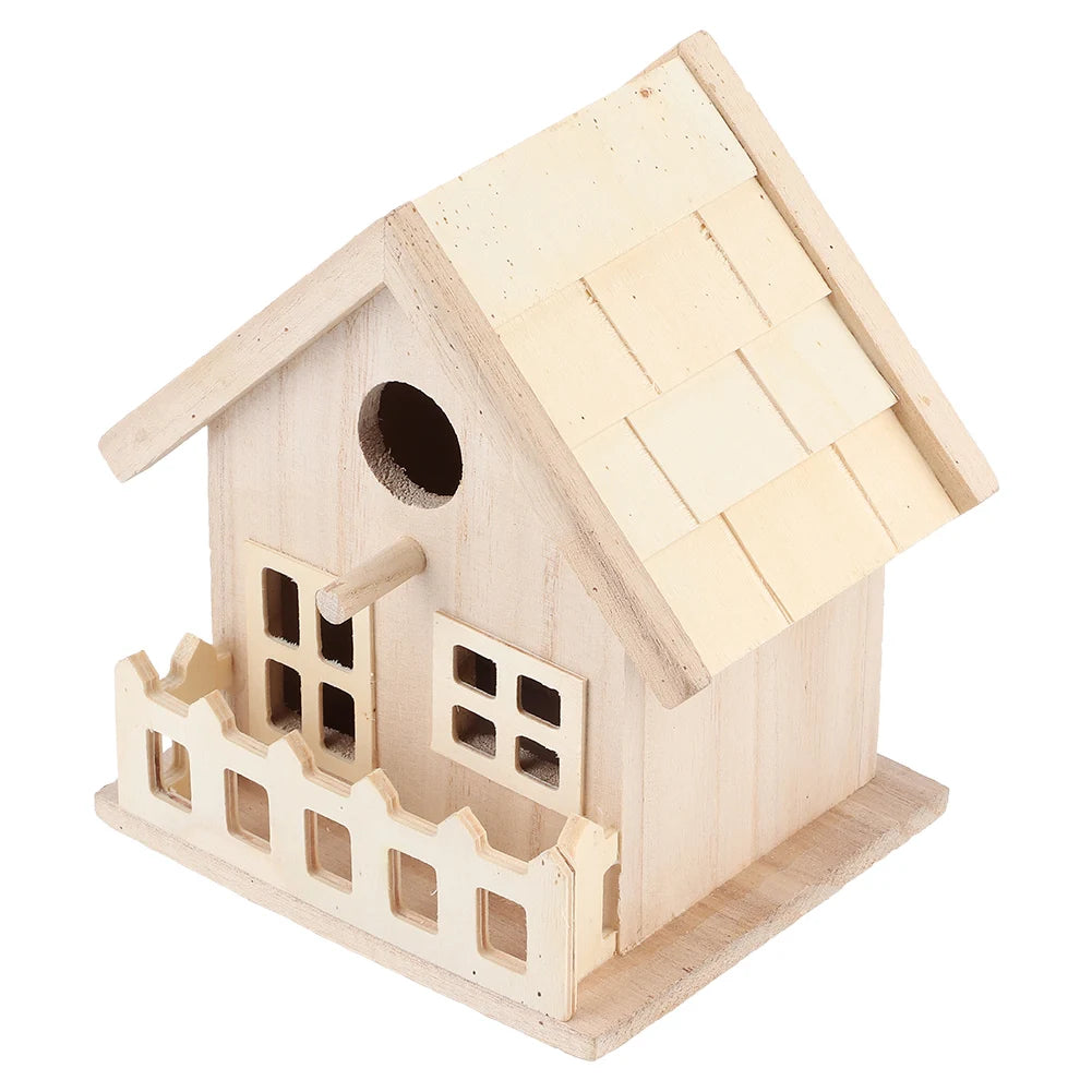 NONE Wooden Bird House Outdoor Hanging Nest Box Premium