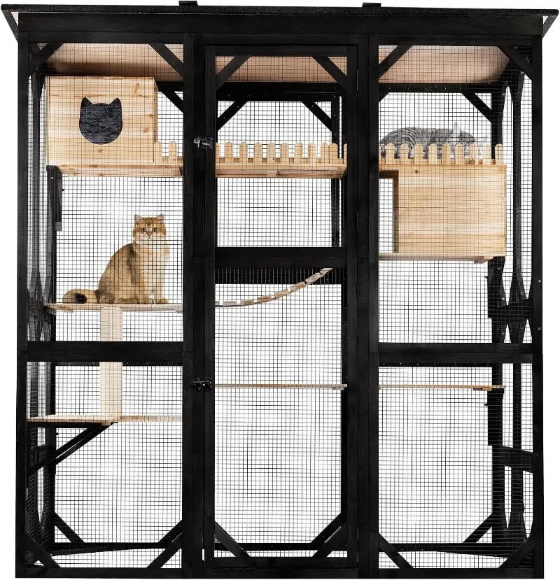 FunXplore Outdoor Cat Catio Walk In Enclosure For Multiple Cats