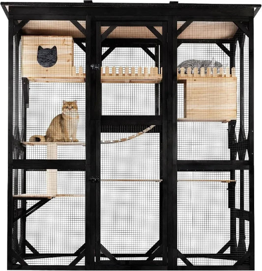 FunXplore Outdoor Cat Catio Walk In Enclosure For Multiple Cats