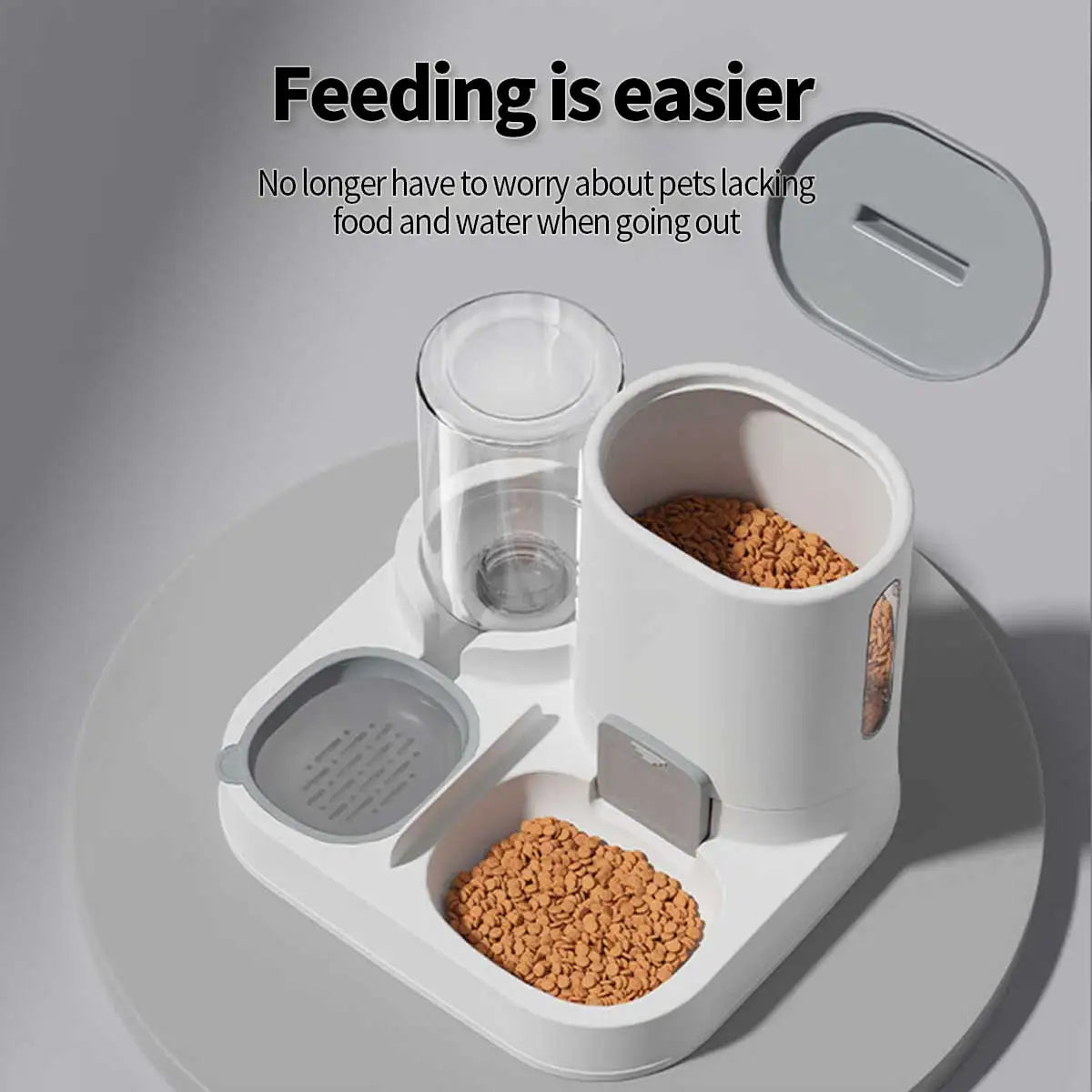 Dual Purpose Dog And Cat Feeder Water Unit Large Capacity