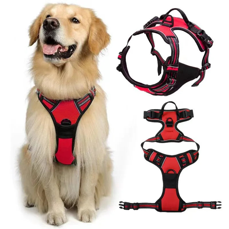 NONECN Adjustable Reflective Dog Harness Vest for Outdoor Walks