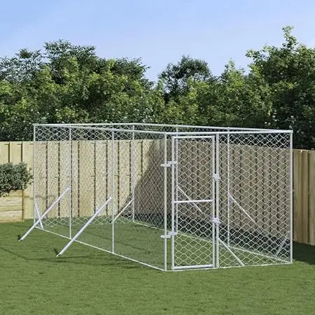 Outdoor Dog Kennel Cage Galvanized Steel Pet House For Dogs