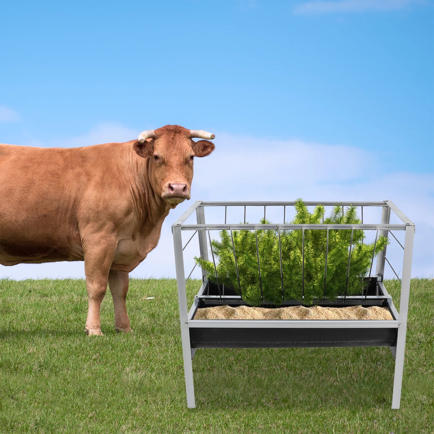 Galvanized Steel Livestock Feed Trough For Goats Horses Cattle