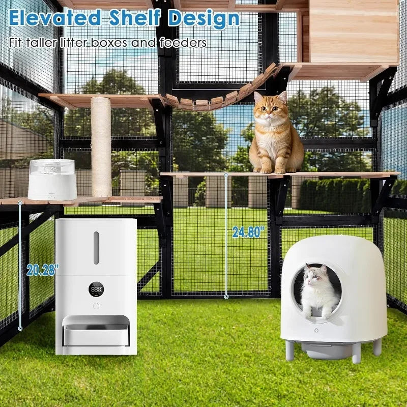 FunXplore Outdoor Cat Catio Walk In Enclosure For Multiple Cats