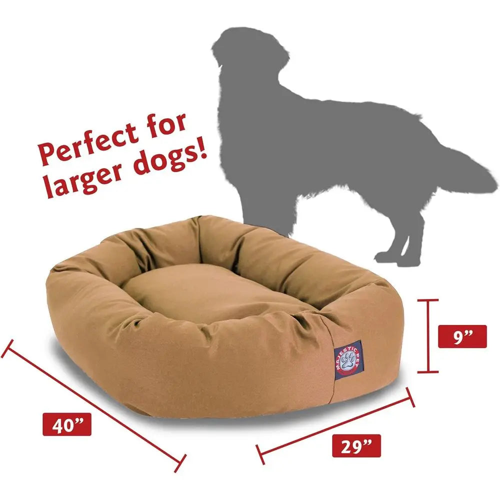 Bagel Calming Donut Dog Bed Washable With Spine Support