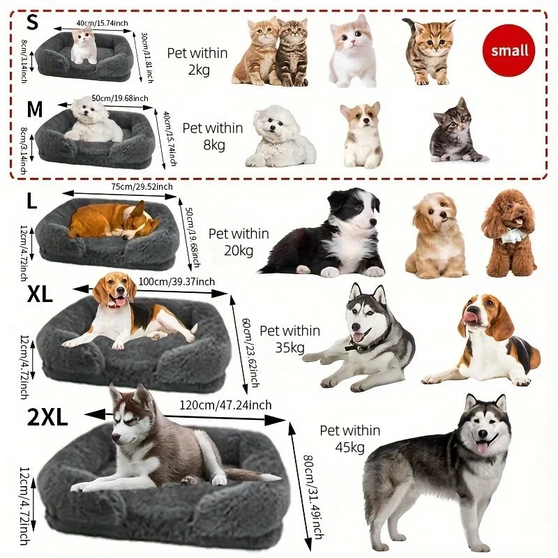 NONECN Calming Dog Bed With Orthopedic Memory Foam And Waterproof Cover