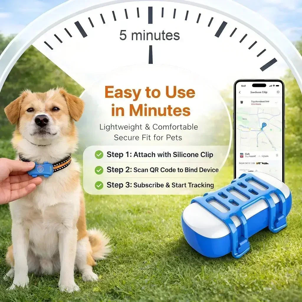 WANWAYTECH GPS Pet Tracker 4G Real Time Tracking For Dogs And Cats