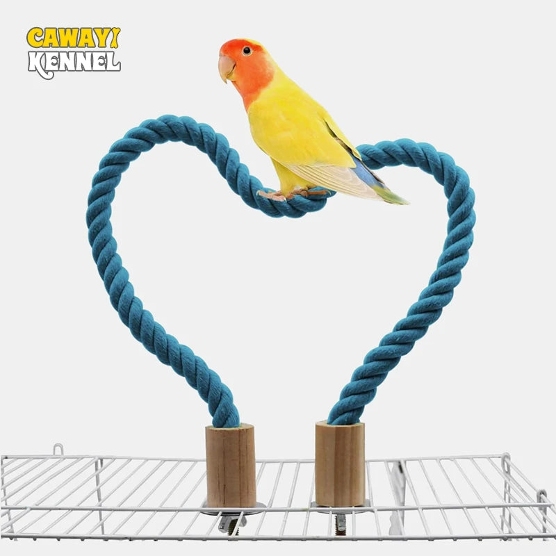 Parrot Training Toy Cage Cotton Rope Perch For Budgies