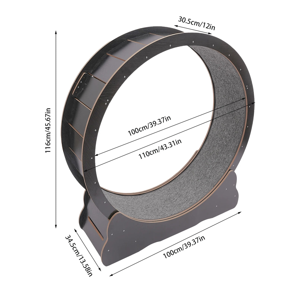 Foldable Cat Exercise Wheel With Silent Rollers For Indoor Cats