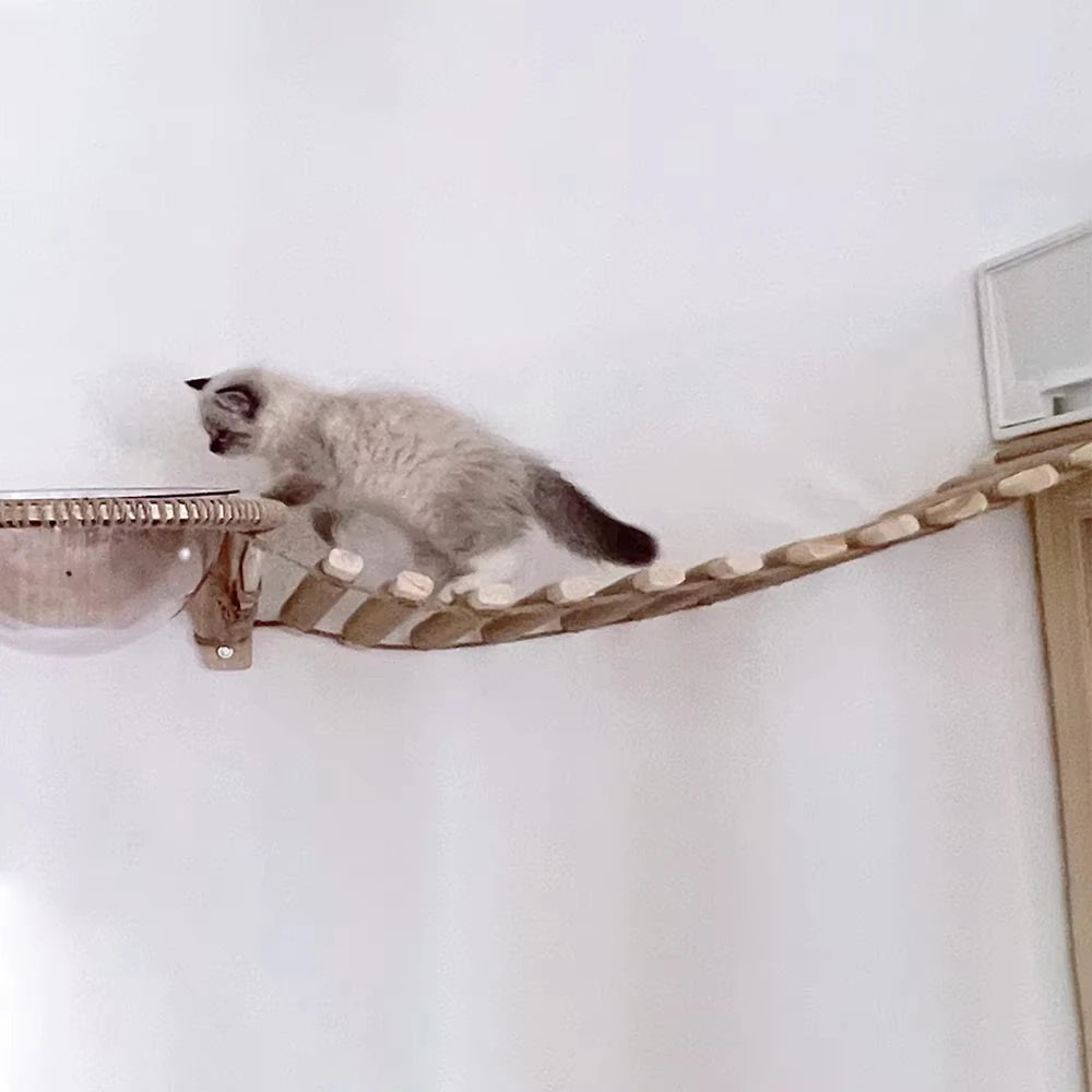 CWV Sisal Rope Cat Bridge Ladder and Scratching Furniture for Climbing and Play