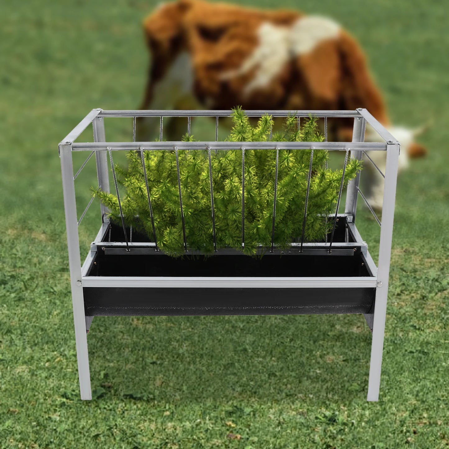 Galvanized Steel Livestock Feed Trough For Goats Horses Cattle