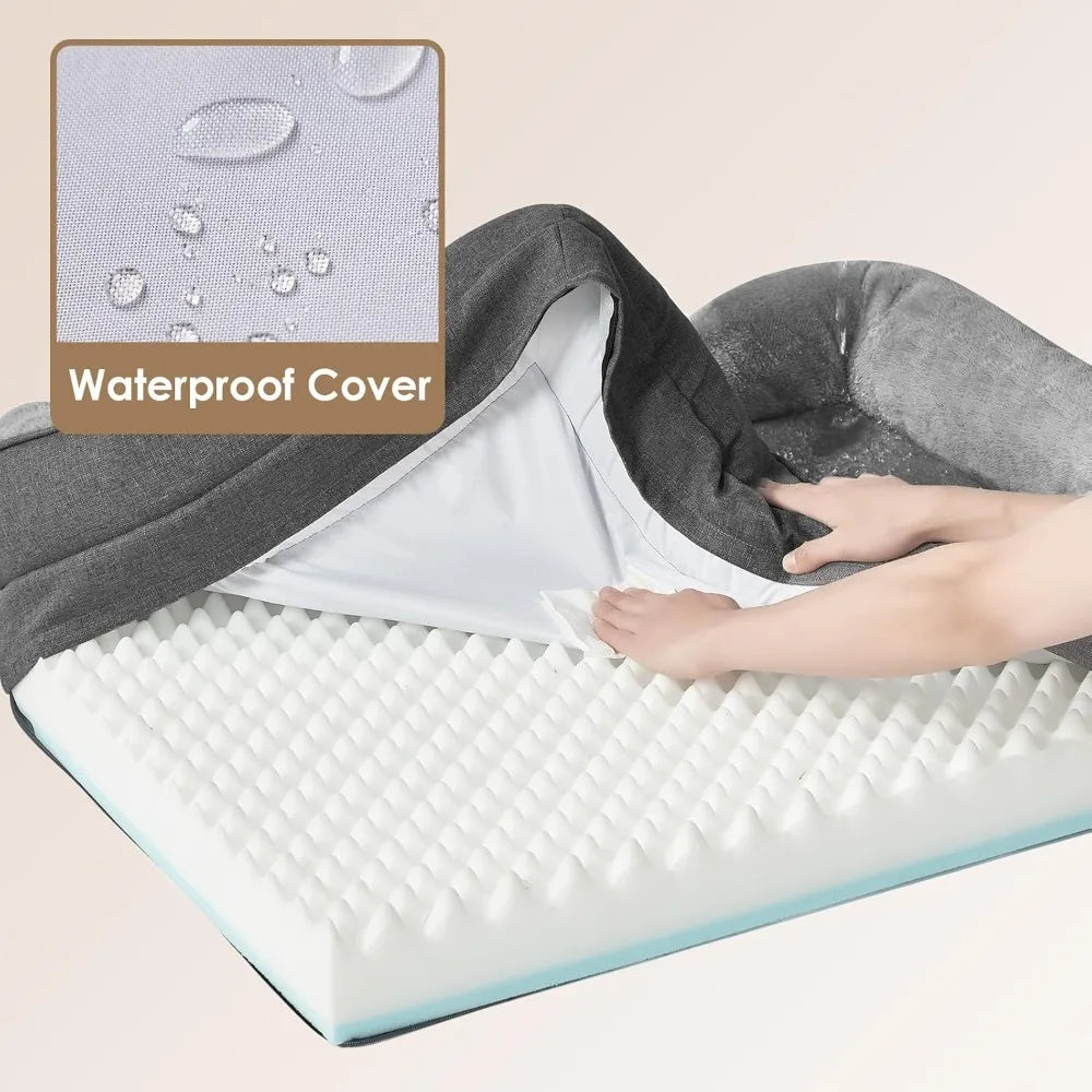 Orthopedic Memory Foam Dog Bed With Waterproof Liner