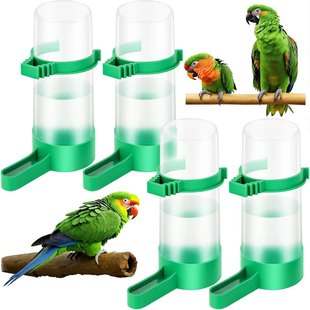 Lamoutor Plastic Bird Water Feeder Drinker Clip For Cage Birds