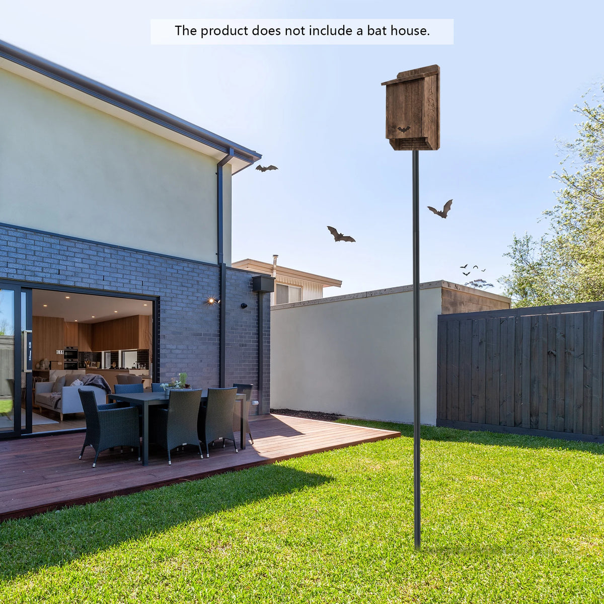 Galvanized Steel Bird House Mounting Pole with Ground Socket